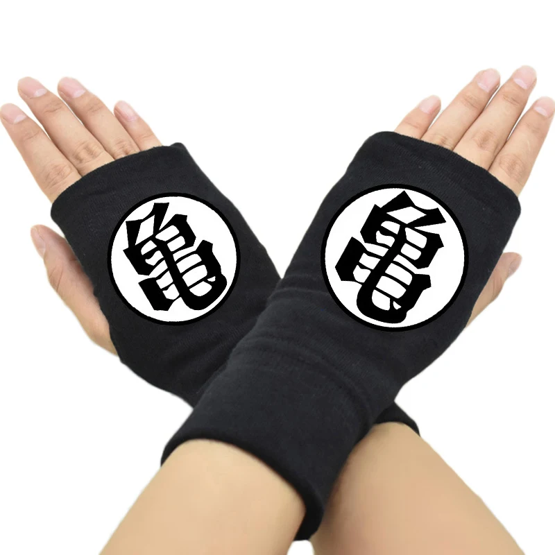 

Fashion Men Women Fingerless Gloves Anime Dragon Ball Z Son Goku Cotton Knit Wrist Glove Accessories Cosplay Mitten Hip-pop