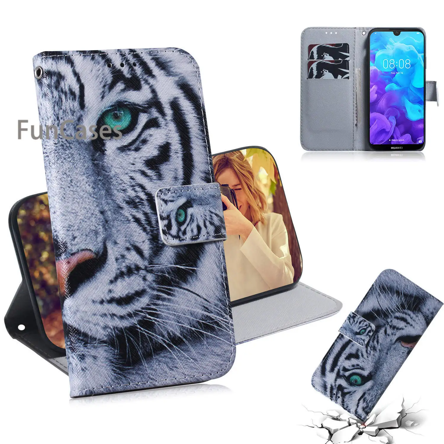 Cute PU Leather Phone Bag For ajax Huawei Honor 8S Squishy Positivo Shell Cases sFor Protect coque Y5 2019 Telephone Case | Мобильные