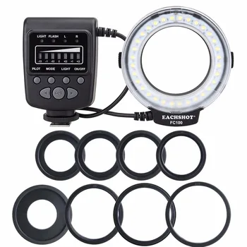 

EACHSHOT FC-100 Macro Ring Flash Light for Nikon D7100 D7000 D5200 D5100 D5000 D3200 D310 for Canon 650D 600D 60D 7D 550D 1100D