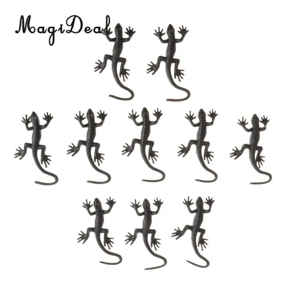 10 Pieces Lifelike Lizard Model Figure Halloween Party Decor Joke Prop Play Animal Toys Children Kids Friends Gag Gift 5x3cm