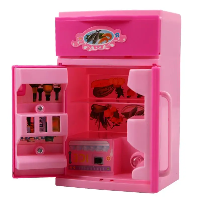 Children Girls Toy Refrigerator Kitchen Pretend Classic Toys Kids