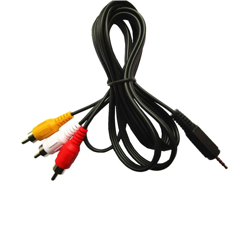 10pcs 2.5mm ̴ ׷ Aux -3 RCA ÷   AV  ̺ 1.5m