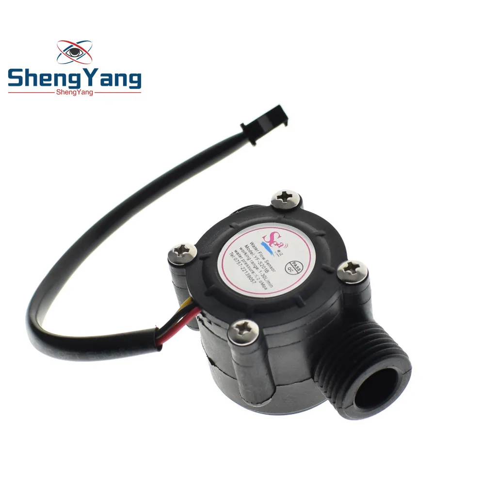 

ShengYang Water flow sensor flowmeter Hall flow sensor Water control 1-30L/min 2.0MPa YF-S201