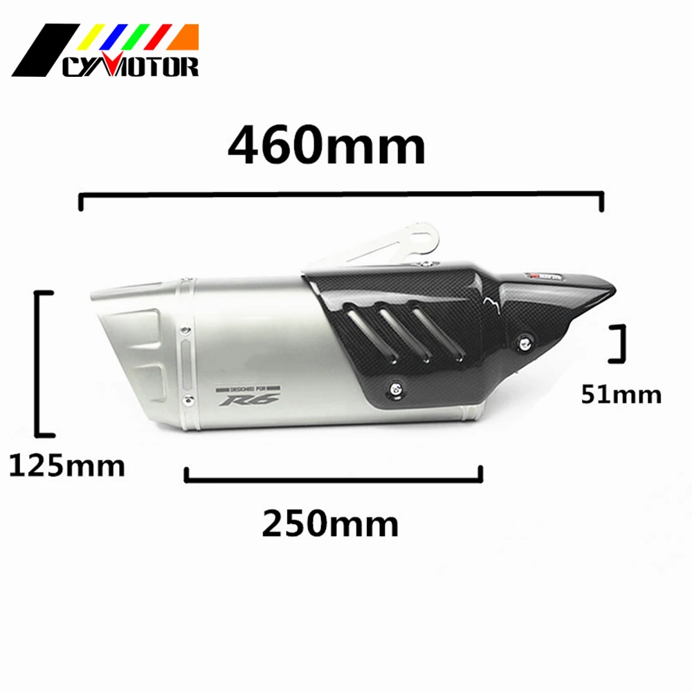 Motorcycle Exhaust Muffler Pipe Carbon Fiber Heat Shield Cover For