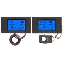Voltmètre numérique AC 80-260V DC 6.5-100V 20A 100A LCD, ampèremètre, indicateur de puissance, Watt, tension d'énergie, testeur de courant