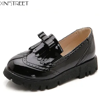 

Xinfstreet Kids Girls Shoes Princess Slijp-on pu Leather Children Princess Shoes For Girls Size 26-36