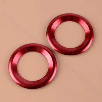 

DWCX 2pcs Car Red Inner Front Door Audio Stereo Speaker Trim Circle Ring Sequins Frame Fit For Honda Civic 2016 2017 2018 2019