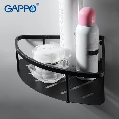 Buy GAPPO bathroom shelves black hanging storage rack bath hardware accessories wall mounted storage holder