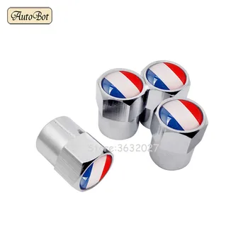

France Flag For Bmw E46 E90 Audi A3 Peugeot 206 307 207 Mercedes Volkswagen Renault Mini Cooper Car Wheel Tire Valve Stems Caps