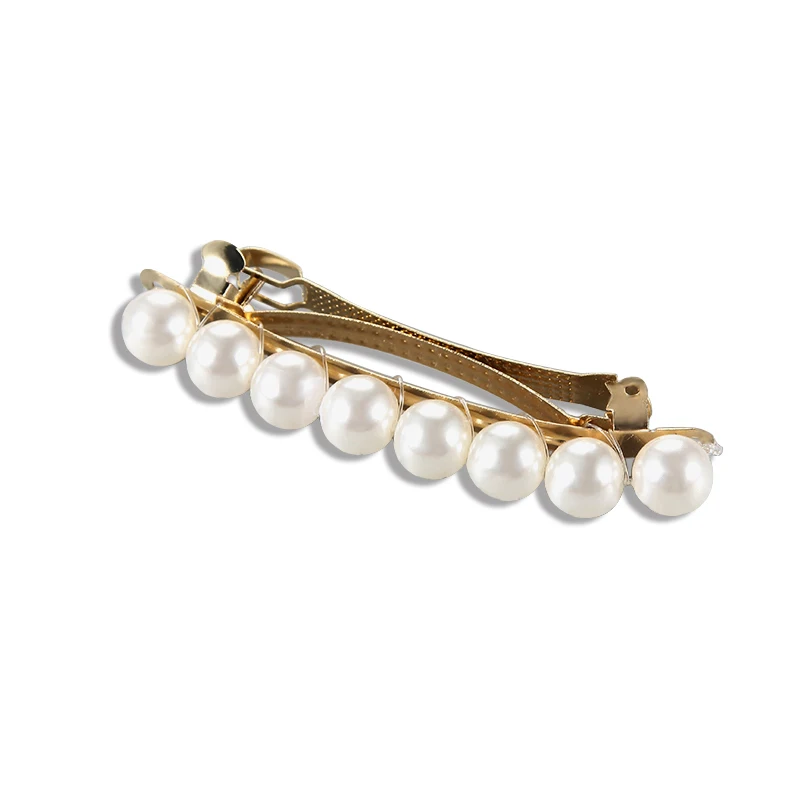 

Woman Elegant Geometric Pearl Hairpins Korean Style Hair Clips Alloy Barrettes Girls Hair Accessories Hair Grips Headwear