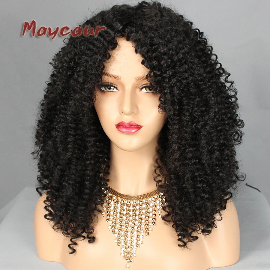 Buy Afro Curly Wigs Heat Resistant Fiber Hair