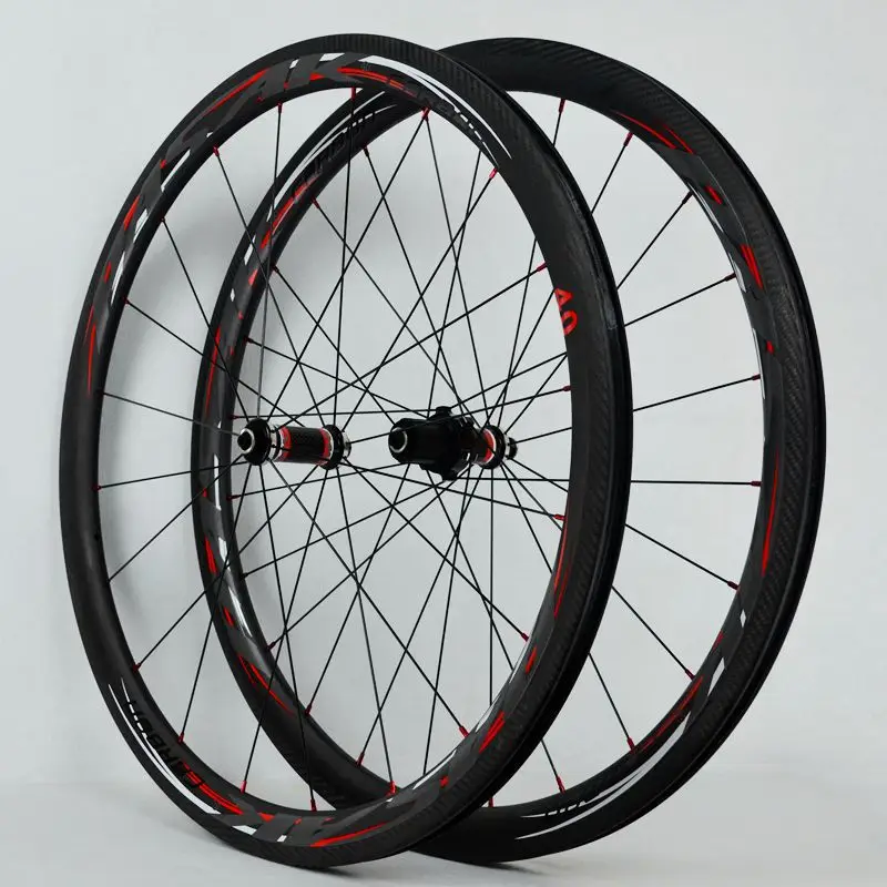 Excellent 2018 PASAK Carbon fiber road bike bicycle full carbon wheels C/V brake 40/55 rim wheelset clincher wheel 1