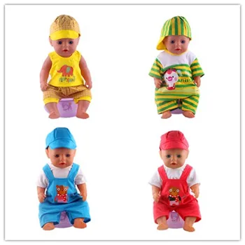 

Luckdooll 15 various print design doll clothes suitable for 43CM doll accessories toys Children's best holiday gifts n282