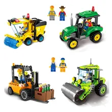 

102pcs Civilized City Sweeper Legoings Assembled Model Building Blocks Toys Kit DIY Educational Children Birthday Gifts