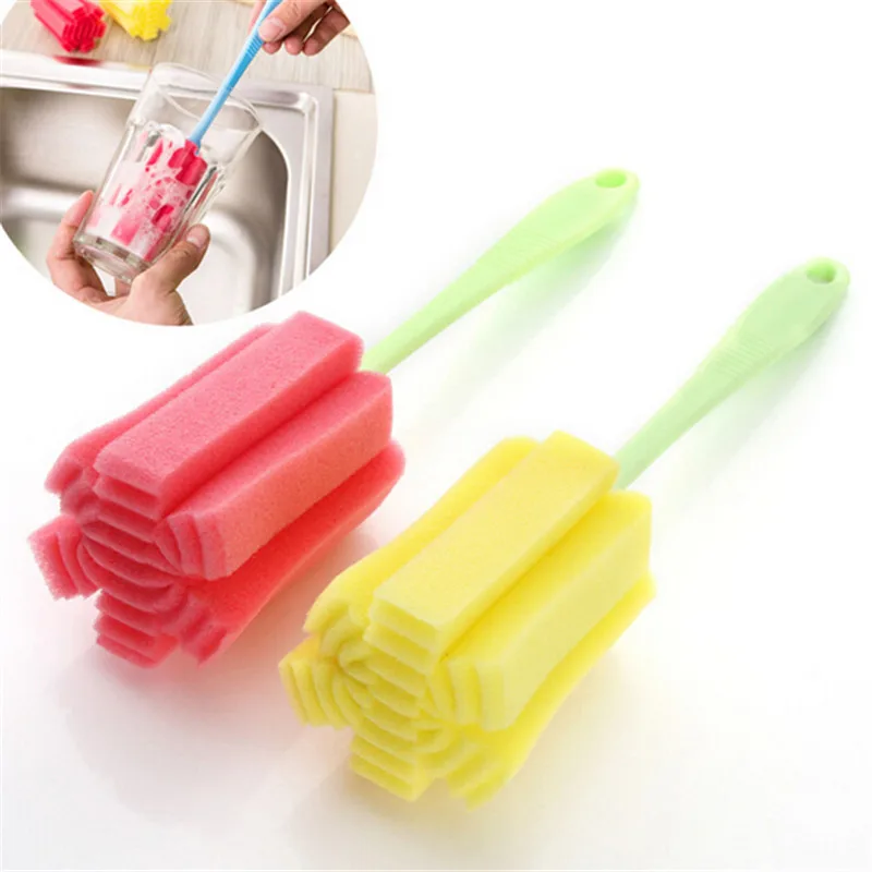 2pcs/set Cleaning Brushes Kitchen Cleaning Tool Sponge Brush For