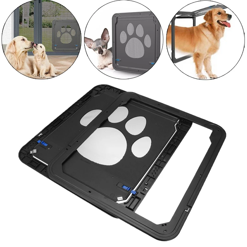 37 x 42CM Pet Screen Door Window with Magnetic Automatic Lock for Dog Cat | Дом и сад