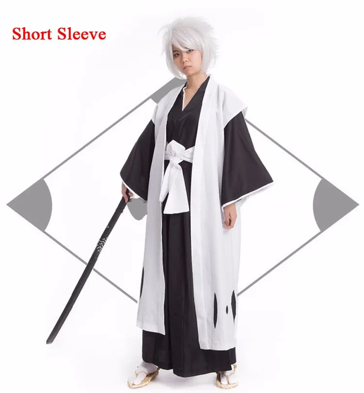 Cosplay&Ware [6]13 Numbers Anime Bleach Haori Cosplay Costume White Short Long Sleeve Cloak From 1st To 13th Division Captain Cape -Cosplay&Ware anime Shop