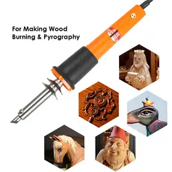 30 Вт 24 шт древесная пирография инструмент паяльник набор дровяных наконечников дровяная ручка инструменты для сжигания
