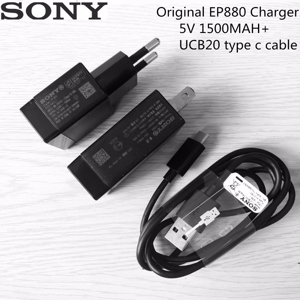 

Original SONY USB TYPE C Charge Data Cable USB Charger EU US UK Adapter 5V 1.5A EP880 For XPERIA X COMPACT XA1 ULTRA XZ XZS