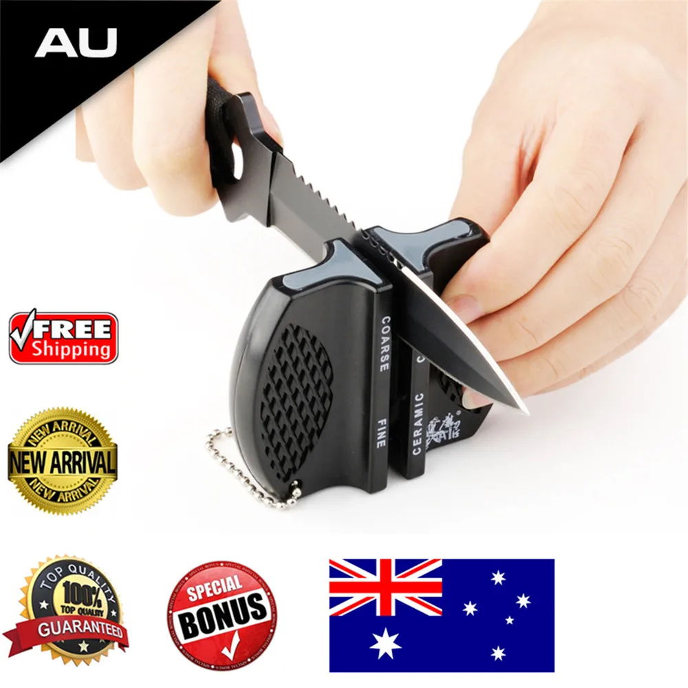 GRINDER New Hot Mini Ceramic Rod Tungsten Steel Camp Pocket Kitchen Knife Sharpener Household Kitchen Sharpening Tools25