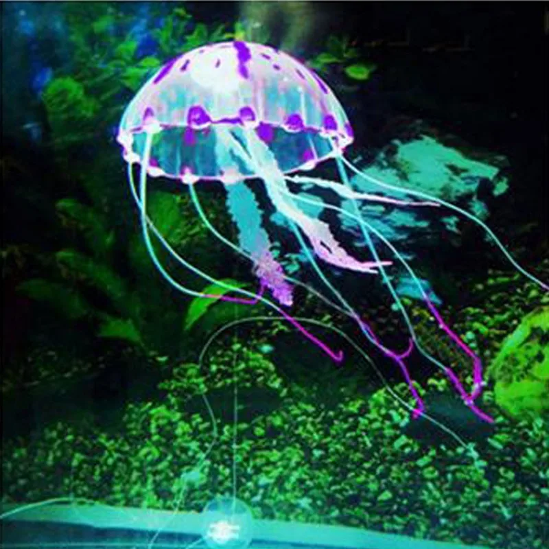 

Glowing Effect Artificial Jellyfish Fish Tank Aquarium Decoration Ornament
