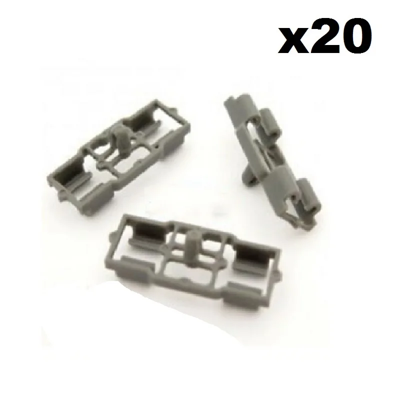 

20x For Grey Plastic Clips for BMW Door Bonnet Boot Trunk Weatherstrip Rubber Seal