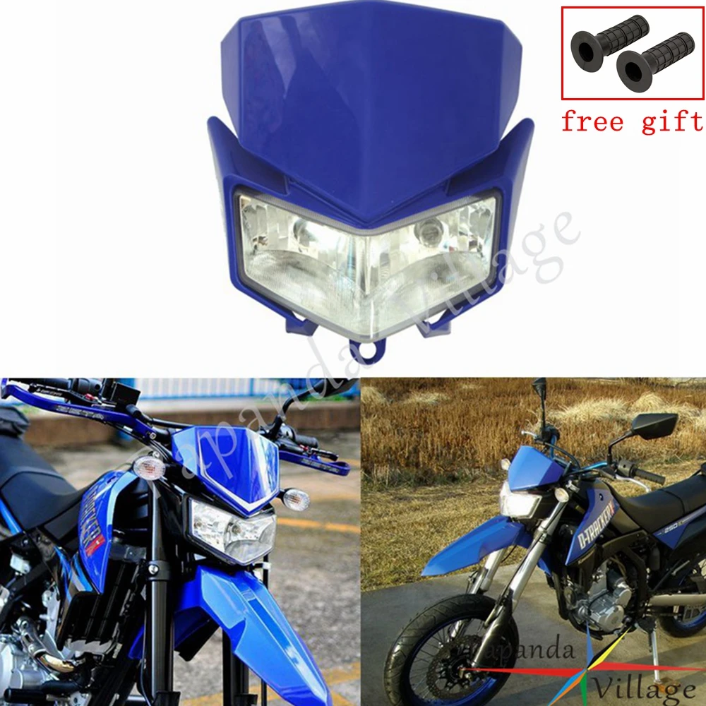

Motorcycle Dirt Bike Motocross Twin Headlight Head Lamp For Kawasaki KLX250 08-19 KLX250S D-Tracker X 250 09-19 KLX250SF 09-10