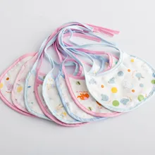 5 шт./упак. поставка в произвольной последовательности мягкий Водонепроницаемый хлопковое газовое платье в мультяшном стиле унисекс 6 Слои вытирания слюней младенцев Полотенца