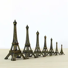 10cm-70cm Metal Eiffel Tower Craft modelo decoración del hogar Accesorios Vintage Retro antiguo bronce Torre modelo decoración de la habitación