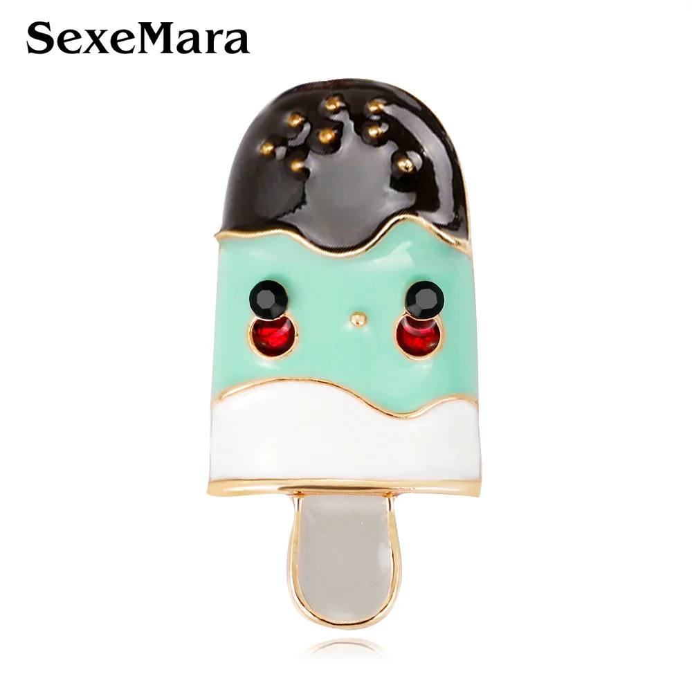 SexeMara мультфильм Icecream броши для девочек Детская Милая брошь булавка модное платье
