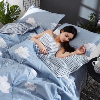 

3 piece Free shipping 2017 New Blanket Comforter Bed Cover Quilting Summer Quilt Home Textiles Suitable for Kids Adults Plaids