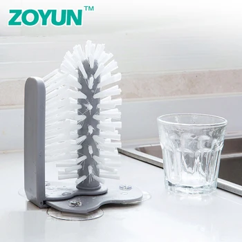 

Household Creative Suction Wall Lazy Cup Brush Glass Cleaning Brush Kitchen Rotating Cup Tea Cup Brush Cup Brush