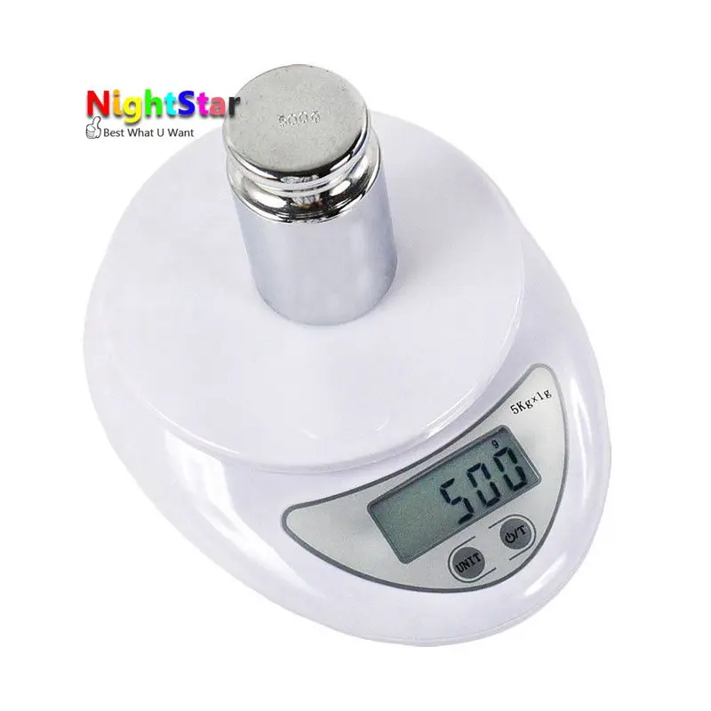 

Digital Scale 5000G 1g Kitchen Food Diet Postal Scale Weight Balance LED Electronic Bench 5KG Scale Weight 5Kg/NO Backlight