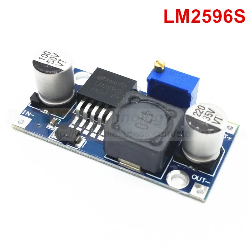 

2pcs Ultra-small LM2596 power supply module DC / DC BUCK 3A adjustable buck module regulator ultra LM2596S 24V switch 12V 5V 3V