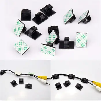 

50pcs 20pcs /lot Multifunctional Tie Fixer Adhesive Car Cable Clip Cable Winder Drop Wire Holder Organizer Desk Wall Cord Clam