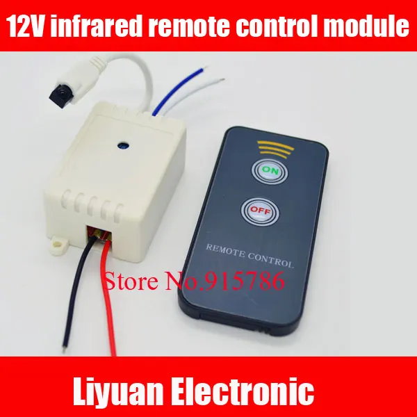 2pcs 12V infrared remote control module / 1 channel IR receiver +2 key