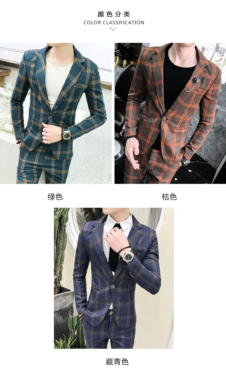 Мужской приталенный костюм в британском стиле, комплект из 2 предметов/банкетный модный городской тренд(пальто+ брюки), изысканные высококачественные тонкие мужские костюмы