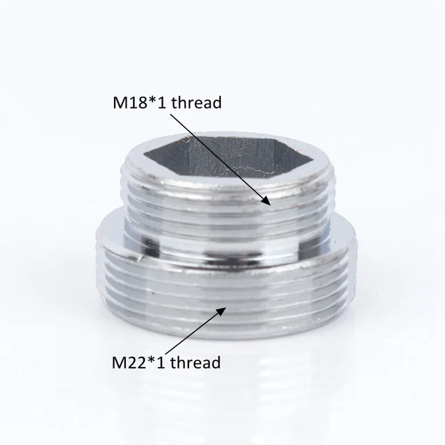 1pc Stainless Steel Male M22 to M18 Thread Connector for Faucet