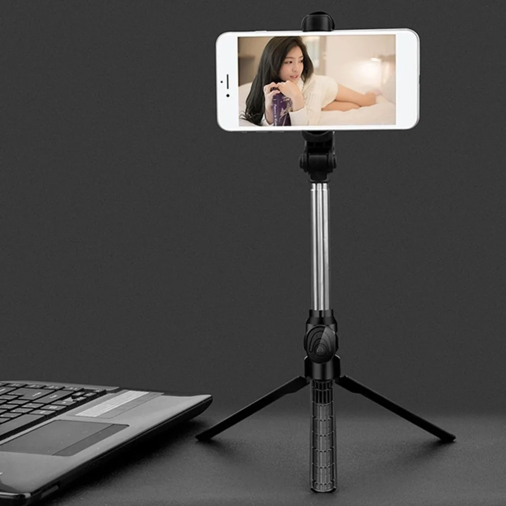 3 in 1 Wireless Bluetooth Selfie Stick For iPhone 8 X 7 6s Plus Foldable Handheld Monopod Shutter Remote Extendable Mini Tripod