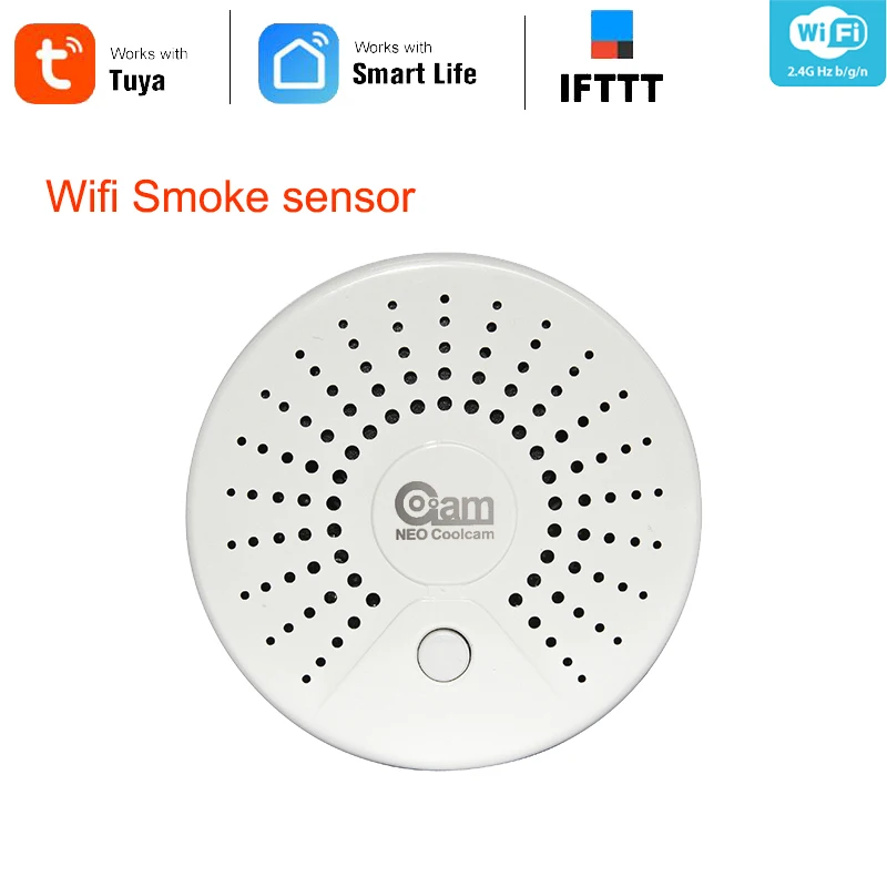 

NEO COOLCAM NAS-SD01W 2-in 1 Smart WiFi Smoke Detector/Sensor And Temperature Alarm,Battery Operated Security Alarm Sensor