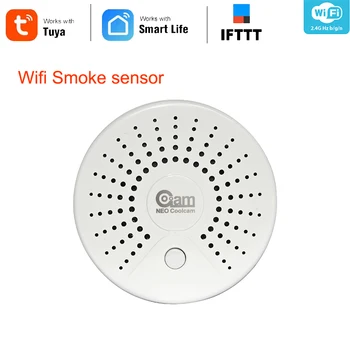 

NEO COOLCAM NAS-SD01W 2-in 1 Smart WiFi Smoke Detector/Sensor And Temperature Alarm,Battery Operated Security Alarm Sensor