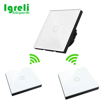 

Home smart single control touch switch free wiring luminous free stickers with multiple control switch panel