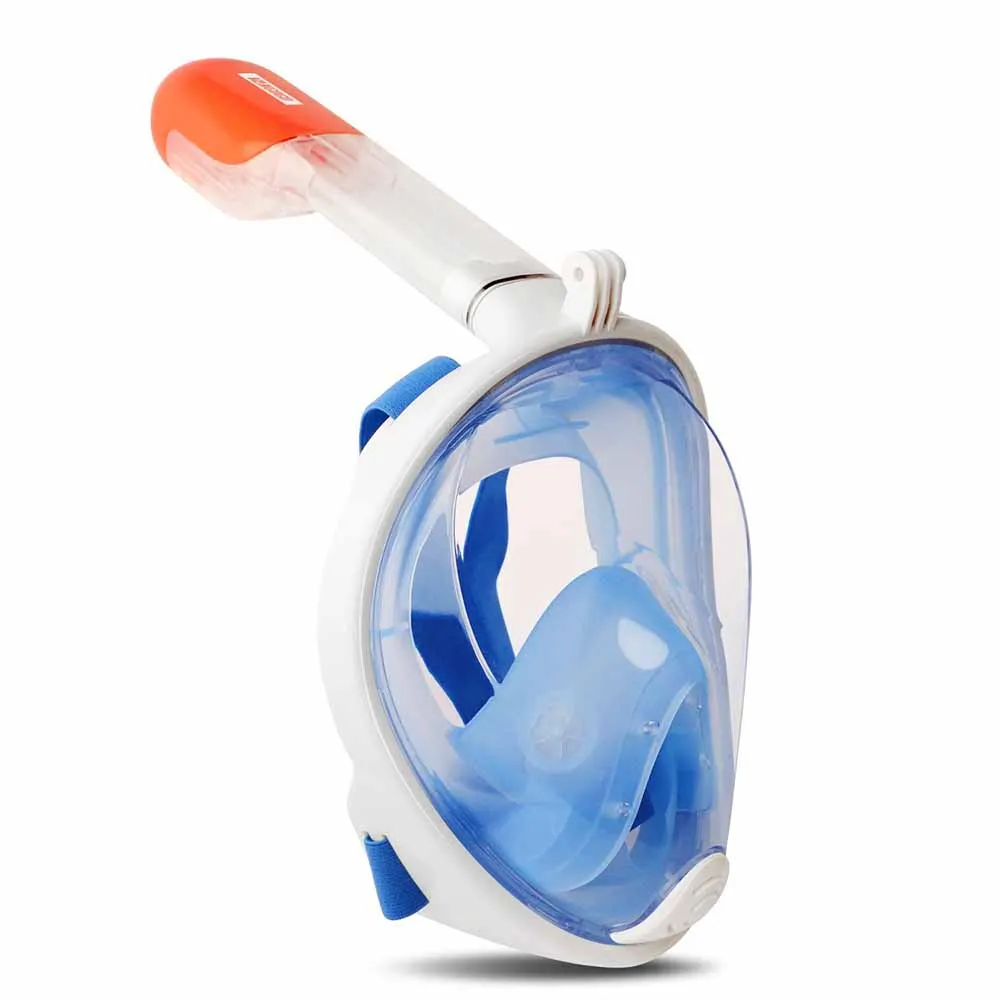 

VANGOGO Snorkel Mask With Gopro Mount 180 Degree View Diving Full Face, Anti-fog and Anti-leak Technology for Adult, Youth, Kids
