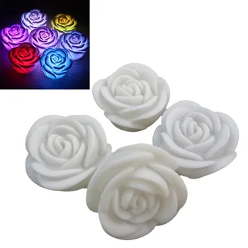 

New Style Changing Colors Rose Flower LED Changing LED Light Night Candle Light Lamp Romantic Dropshipping HR