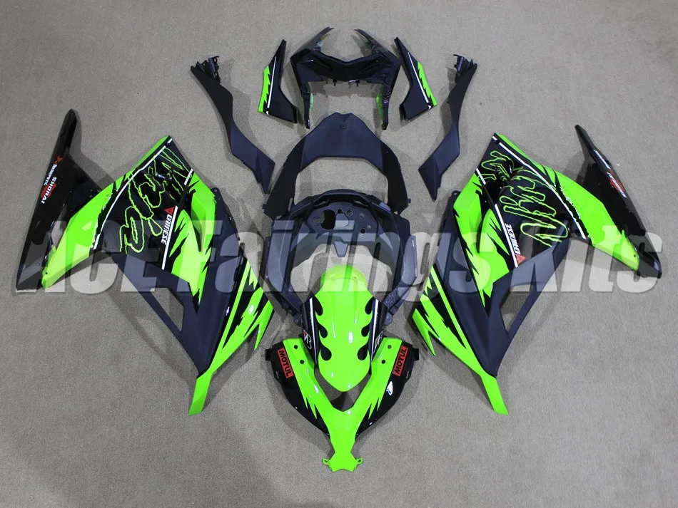 

New Injection Abs Fairing Kit Fit for kawasaki EX300 2013 2014 2015 Ninja300 13 14 15 EX 300 Bodywork set cool green black