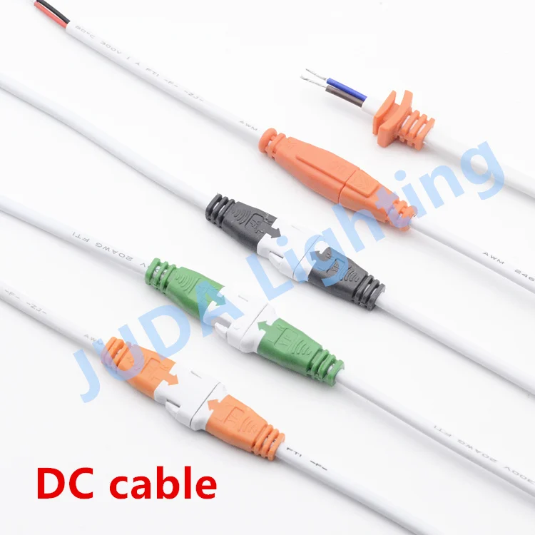 

DC docking male and female cable Self-locking LED light 2*0.3mm DC connector plug wire 2 core power cord Lighting Accessories