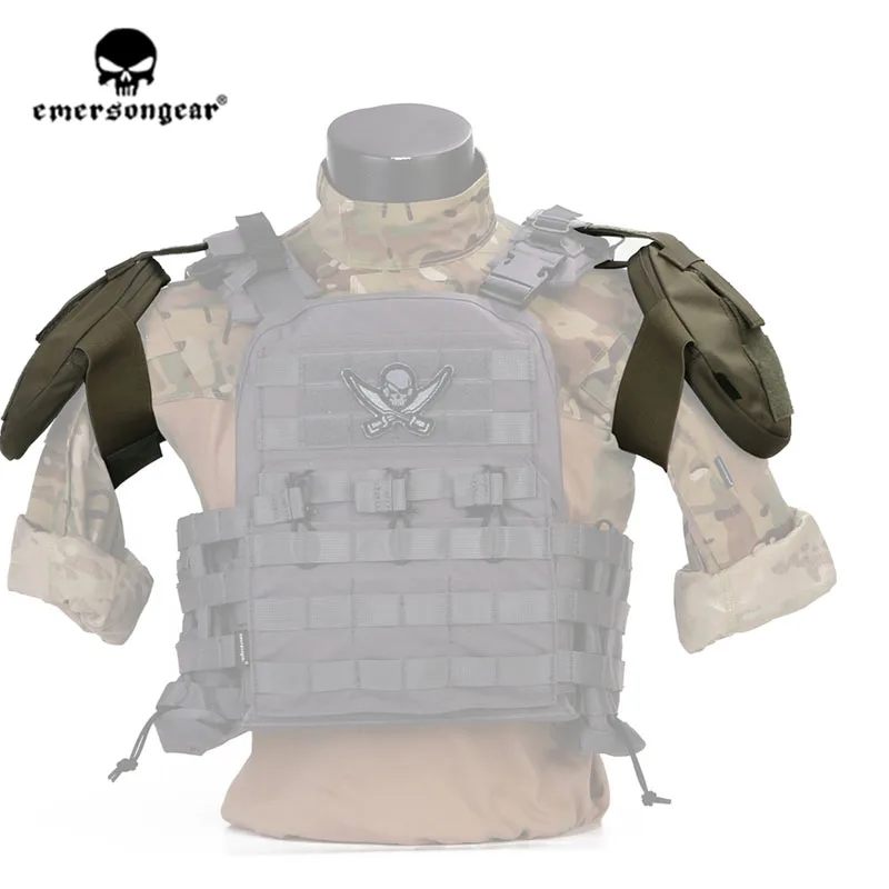 Protetor de Ombro Armadura para Avs Emersongear Tático Ombro Almofada Armadura Bolsa Cpc Colete Acessórios 2pcs Exército Engrenagem Militar 8 High Quality Esporte e Lazer
