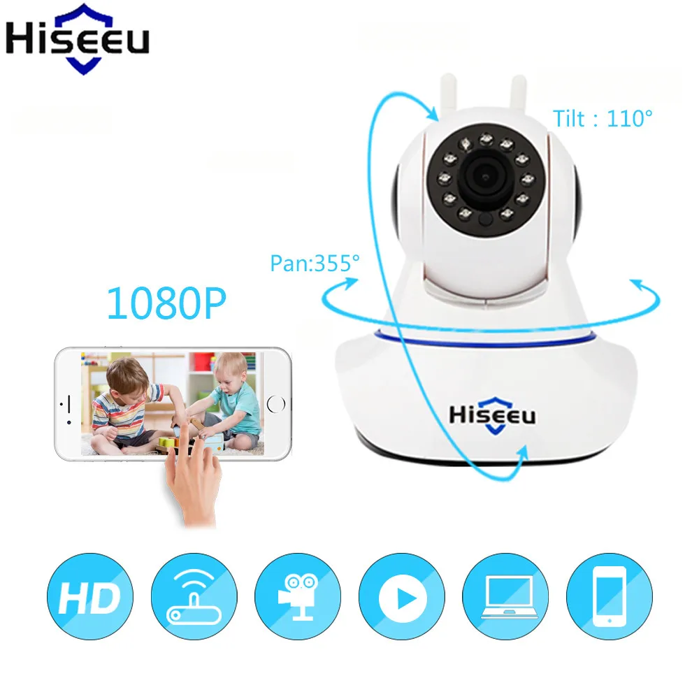 

Hiseeu IP Camera 1080P HD Wifi Wireless Surveillance Camera Onvif Night Vision CCTV Camera Two Way Audio Endoscope Dropshipping