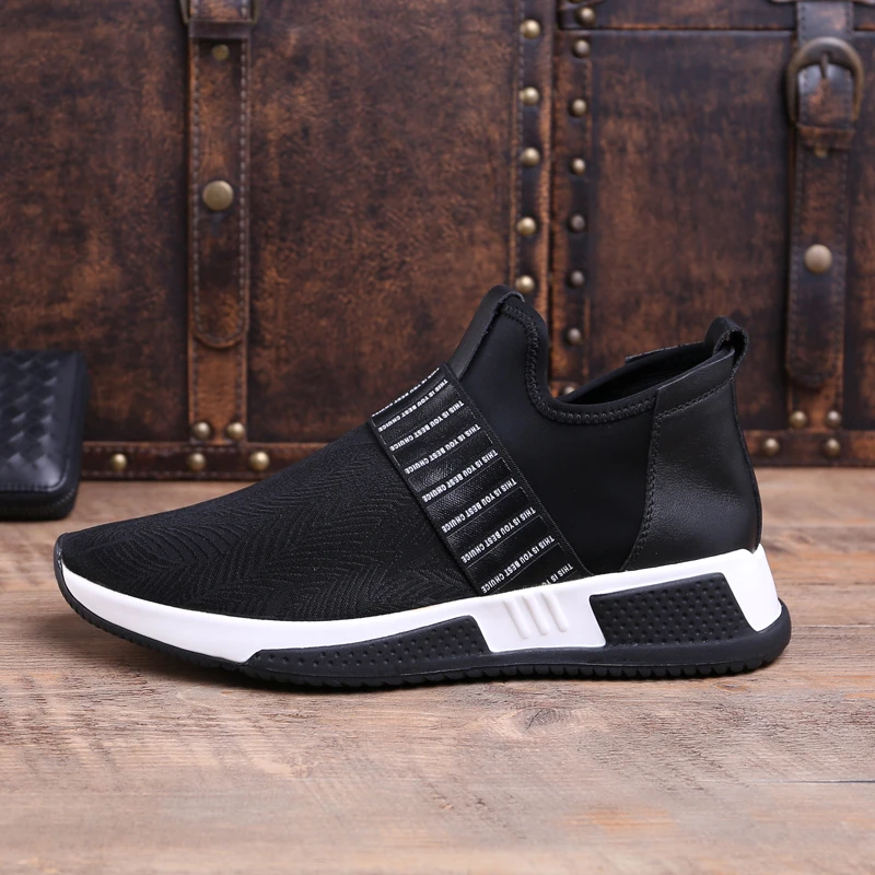 Grueso Hombre Otoño Hombres Top Para De Cuero Alto Mycolen Genuino Negro Moda Invierno Transpirable Casual Caliente Del Los Fondo Lona Zapatos 7qBxA4wH