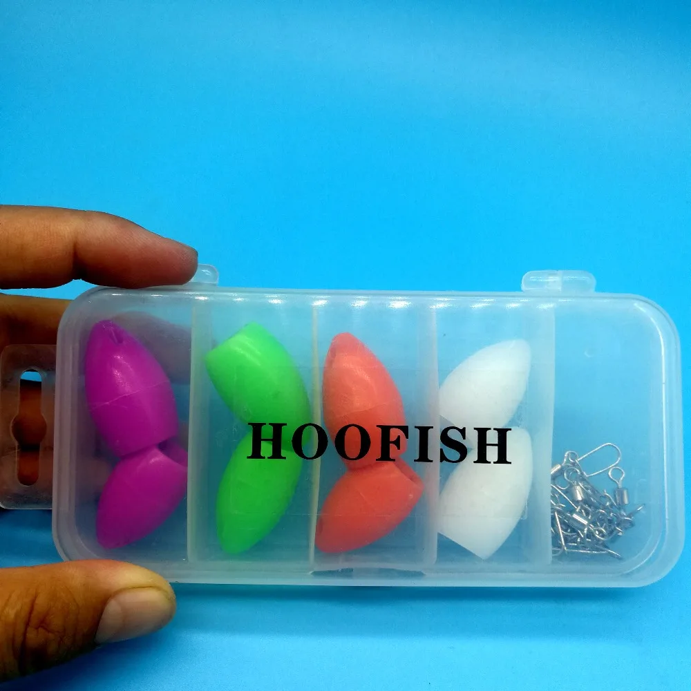 HOOFISH 18 шт.+ 1 коробка/лот 4 шт. S3. 1 г+ 4 шт. S4. 1 г дальняя литая приманка карп грубая форель пластиковые плавающие Bombarda поплавки